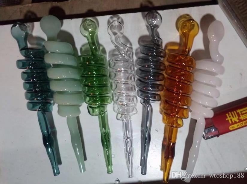 

Color multi helix smoke pot Wholesale Glass bongs Oil Burner Glass Water Pipes Oil Rigs Smoking Free