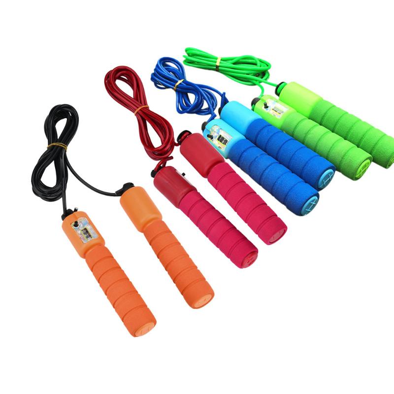 

Training fitness Kids Children Jump Rope Skipping Skip Rope Adjustable Length Automatic Counting Sport Accessories @40