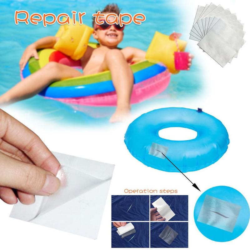

10PC Waterproof Transparent Self Adhesive PVC Sticker Cloth Patches Outdoor Tent Jacket Swim Ring Repair Tape Patch Accessories