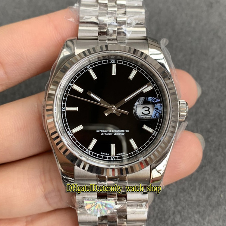 

V3 Upgrade version ARF DateJust 36mm 904L Steel Case 116234 Cal.3135 SH3135 Automatic 126234 Mens Watch Black Dial Sapphire Sport Watches, Box