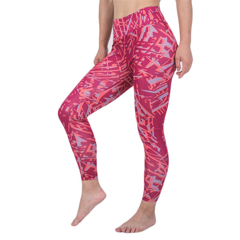 

Women' Digital Printing Stitching Fitness Running Yoga Nine-minute Pants Women Yoga Pants Leisure Fitness Pantalones #DM, Red