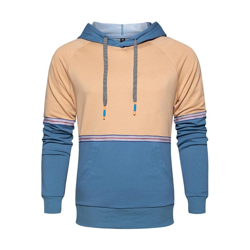 

2020 New Trend Men Hoodies Casual Solid Splice Sweatshirt Slim Fit Autumn Men' Sportswear Pullover Male Hoody Tracksuit Hoodies, Wy69 pink