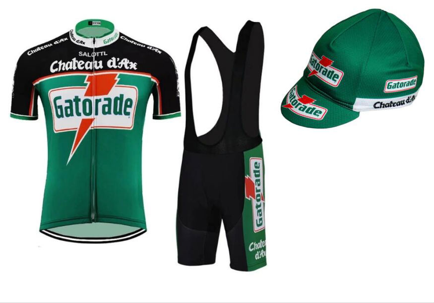 

2021 Chateau d'ax Gatorade Pro Bicycle Team Short Sleeve Maillot Ciclismo Men's Cycling Jersey Summer breathable Cycling Clothing Sets, Cap style 2