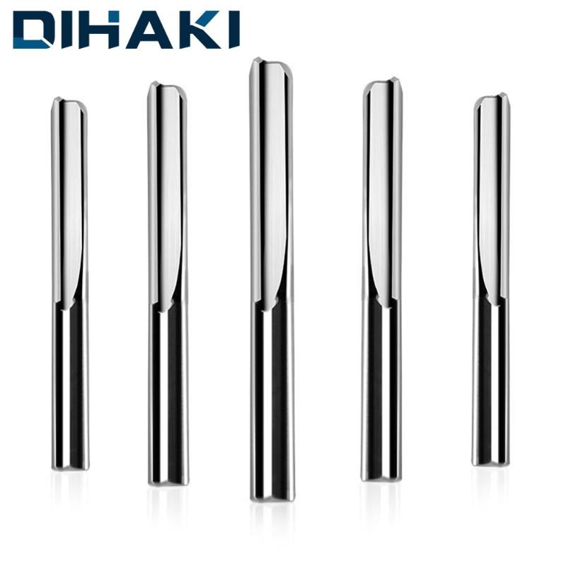 

Milling Cutter CNC Router Bits Double Flute Straight Groove Tungsten Steel Engraving Cutter Milling Machine Tools For Steel Wood