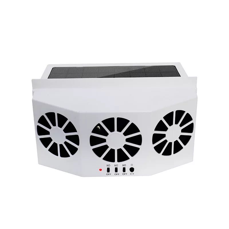 

High-power Dual-mode Power Supply Car Solar Powered Exhaust Fancar Ventilation Fan Car Gills Cooler 2 Colors ABS radiator