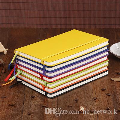 

Hardcover Notebook A5 College Ruled Thick Classic Writing Notebook PU Leather with Pocket Elastic Closure Banded 13.8*20.7/100sheets