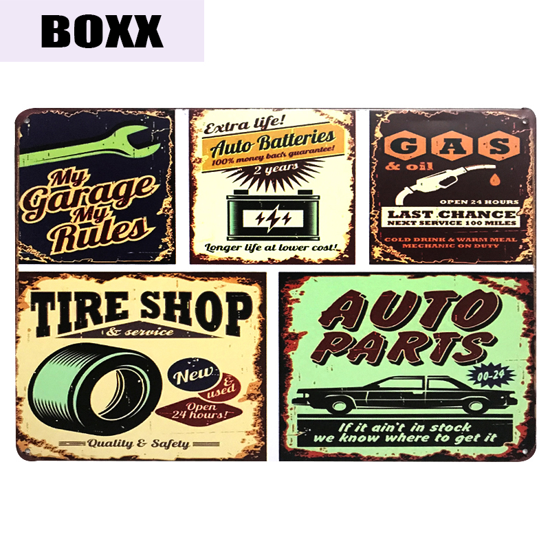Auto Parts Old Display Ad Sign Metal Retro Pin Up Picture Garage Shop Man Cave