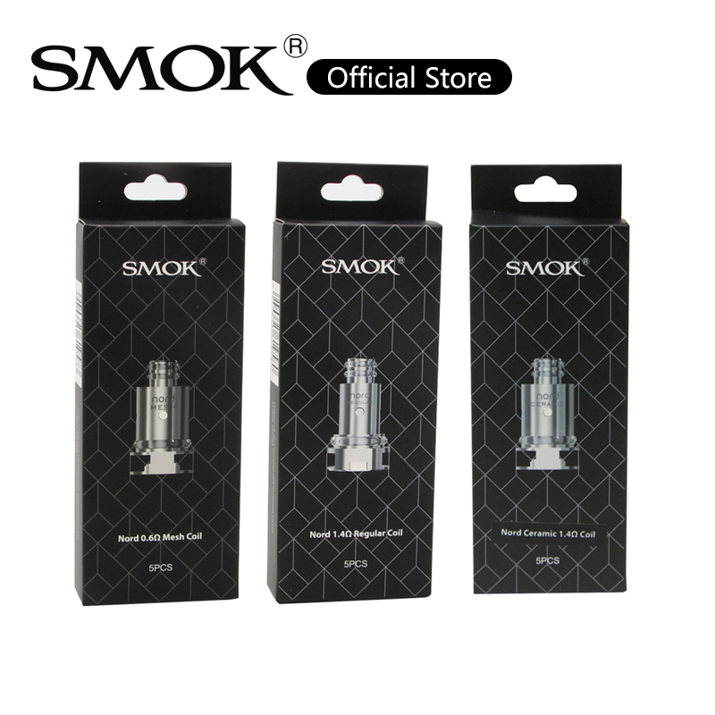 

SMOK Nord Coils 0.8ohm 0.6ohm Coil 1.4ohm Regular Ceramic Coil for MTL Vaping Replacment Head For Nord Pod Kit 100% Original