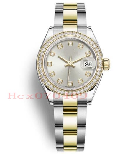 

18 style 2-Tone 28mm Diamond Bezel lady Watch Datejust 279383 Asia 2813 Movement Mechanical Automatic Woman Watches, Box papers