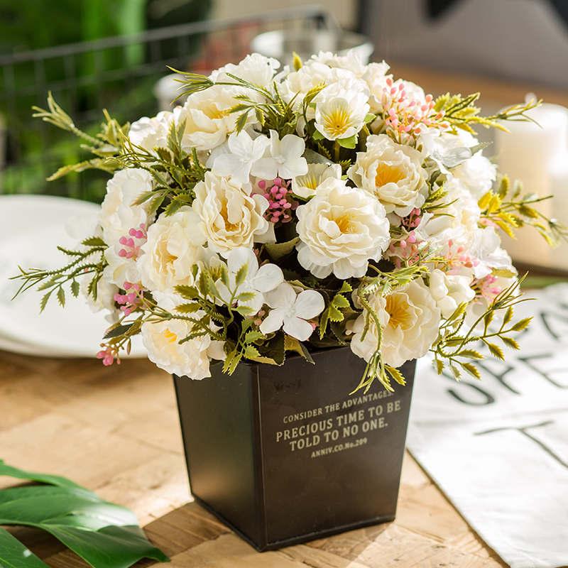 

3 PCS Peony Artificial Flowers China High Quality Silk Flower Head Plastic Branch Flower for Wedding Wholesale flores G2740, G27-2