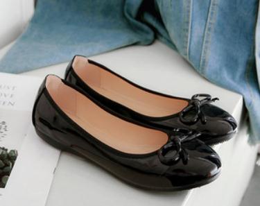 

2019 Women's shoes in Spring and Autumn with New style flat bottom round head bowknot #181, Black