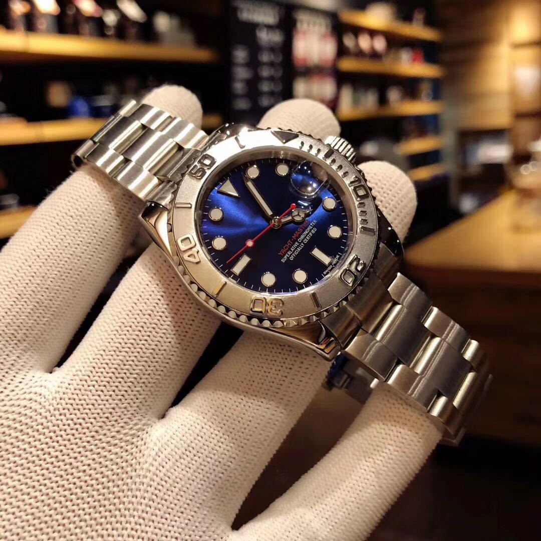 

Men's automatic top-grade waterproof watch 16622 dial 40cm ceramic ring 2813 movement folding buckle, Box