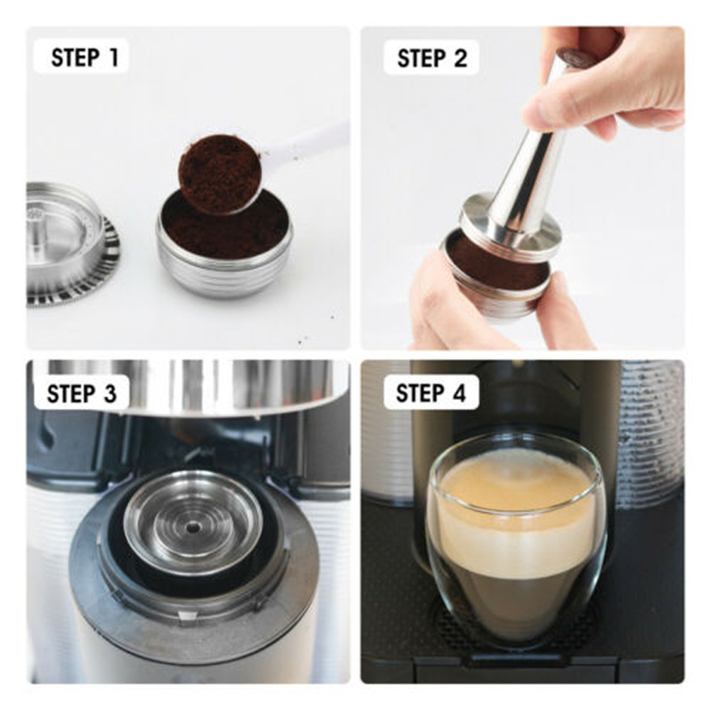2020 Stainless Steel Metal Refillable Reusable Coffee Pods Capsules