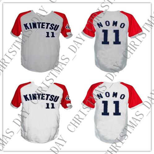 

Cheap Custom 11 Hideo Nomo Kintetsu Buffaloes Japan Baseball Jersey Grey White Stitched Any player jersey college baseball jersey -5XL