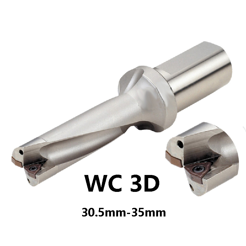 

BEYOND Factory Outlet Indexable Insert Drills 3D WC U Drill 30.5mm-35mm CNC Lathe use WCMT Carbide Inserts Shallow Hole Drilling
