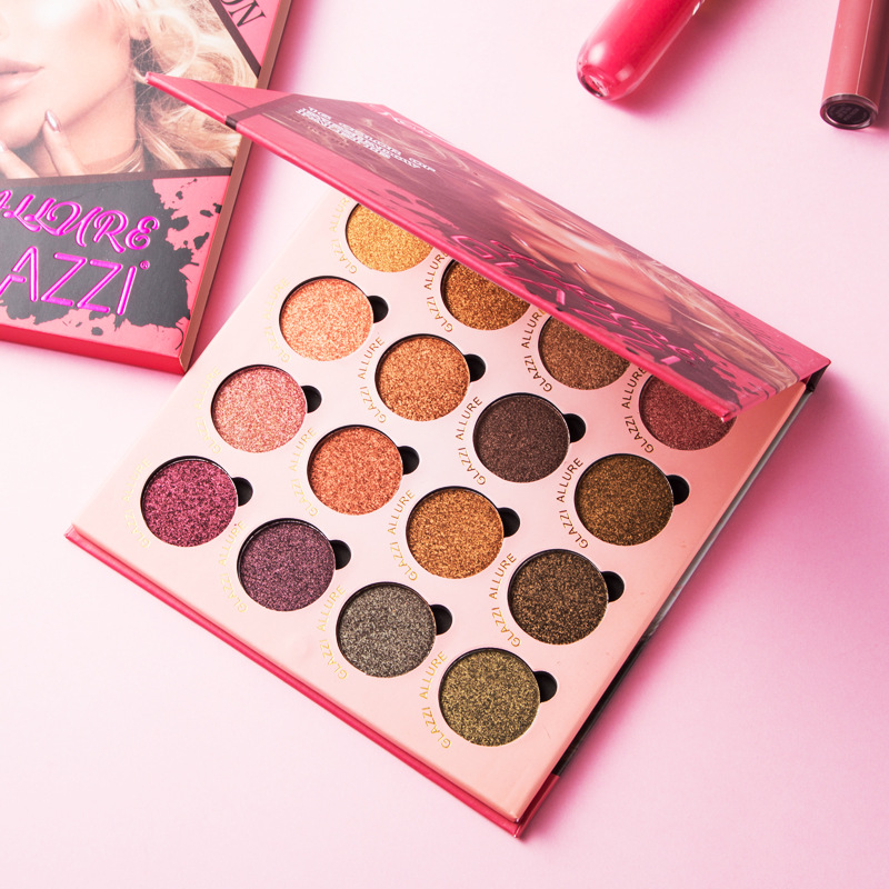 

16 Colors Eyeshadow Palette Fairy Pearlescent Matte Beginner Eyeshadow Earthy Pearly Matte Beginner Waterproof, Army green