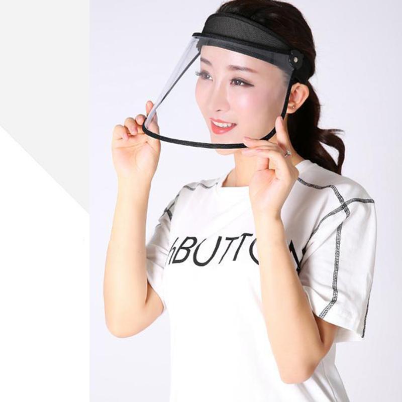 Transparent Adjustable Visor Cap Women Men Helmet Plastic Anti-Spitting Droplet Dustproof Protective Safety Faceshield Cover Hat-image-548014692