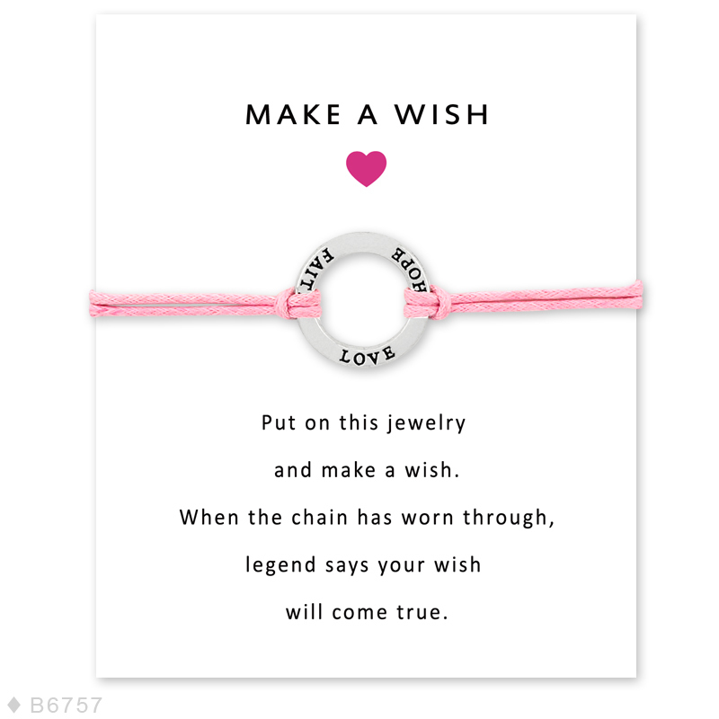

High Quality Unisex Handmade Silver Hope Faith Love Charm Make A Bracelets For Women
