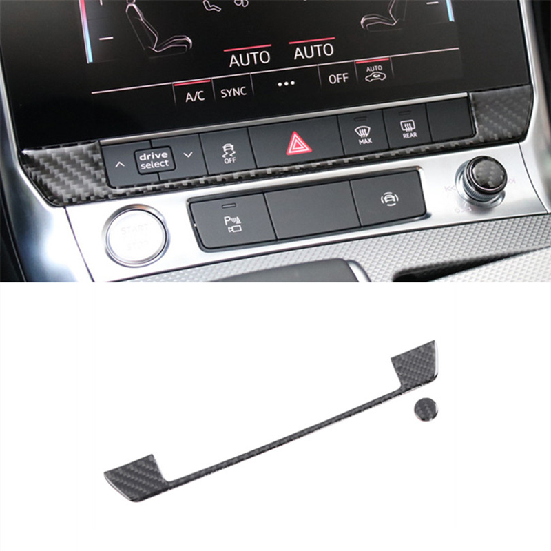

Car Styling Center Console Button Sequins Decoration Sticker For Audi A6 C8 A7 2019 Carbon Fiber Interior Accessories