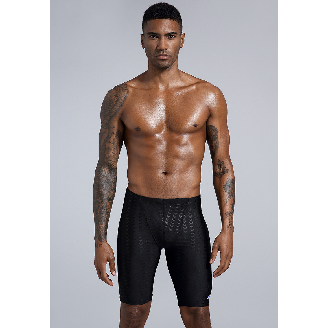 

Mens Swimming Shorts 2020 Summer Shark Skin Waterproof Swimming Shorts Men Solid Color Printed Skinny Swimwear 6 Styles Wholesale, B18-1