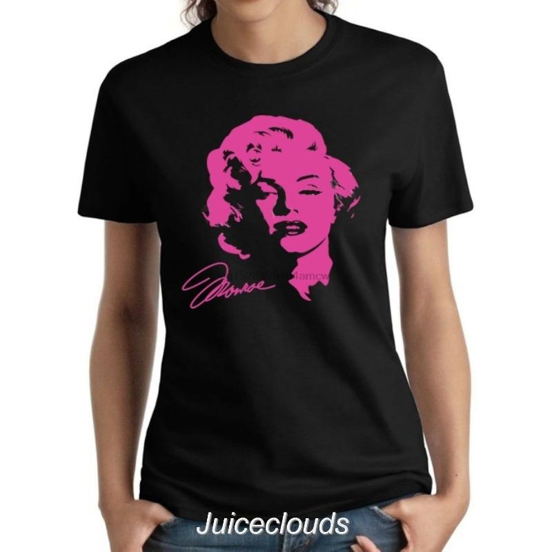 Marilyn Monroe Pop Face Signature T Shirt 100/% Cotton Men/'s Black Tee US Size
