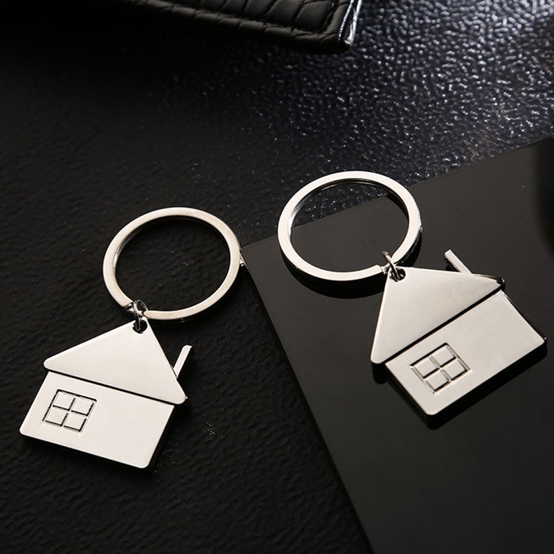 

Creative House Keyring Metal Car Keychain Unisex Portable Key Chain Outdoor Mini Key Ring Backpack Bag Pendant Gift Customizable VT1549