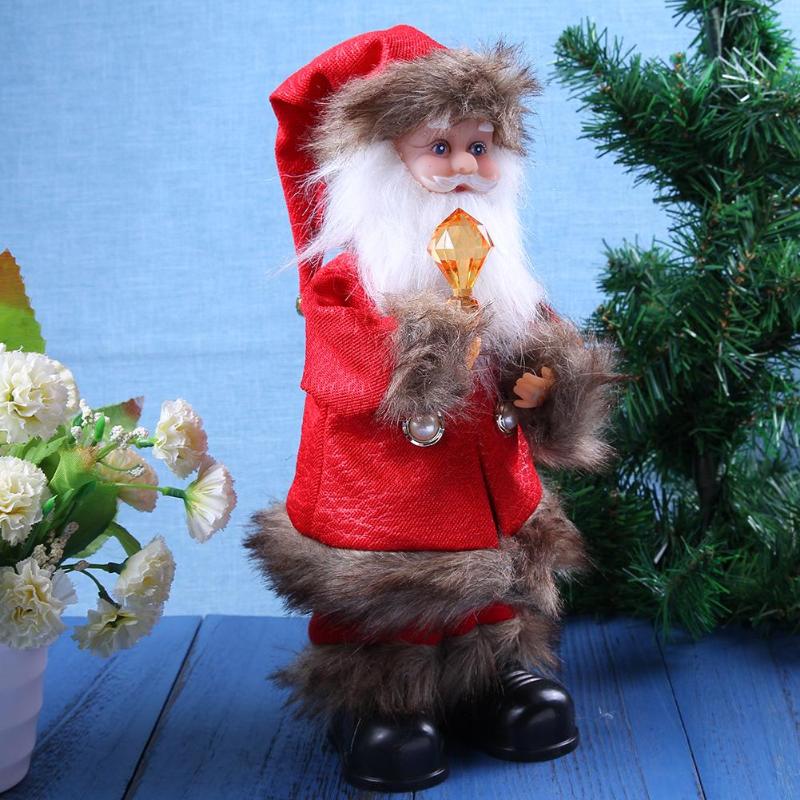 

Christmas Electric Santa Claus Doll Toy Dancing Singing Toy for Kids Christmas Decorations for Home Tree Ornaments
