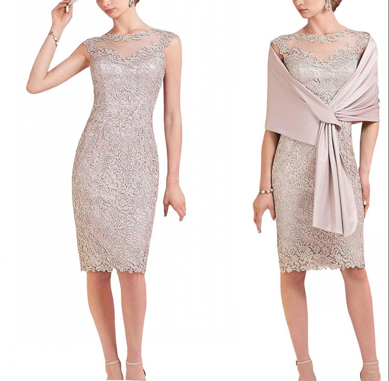 vestido de renda no joelho