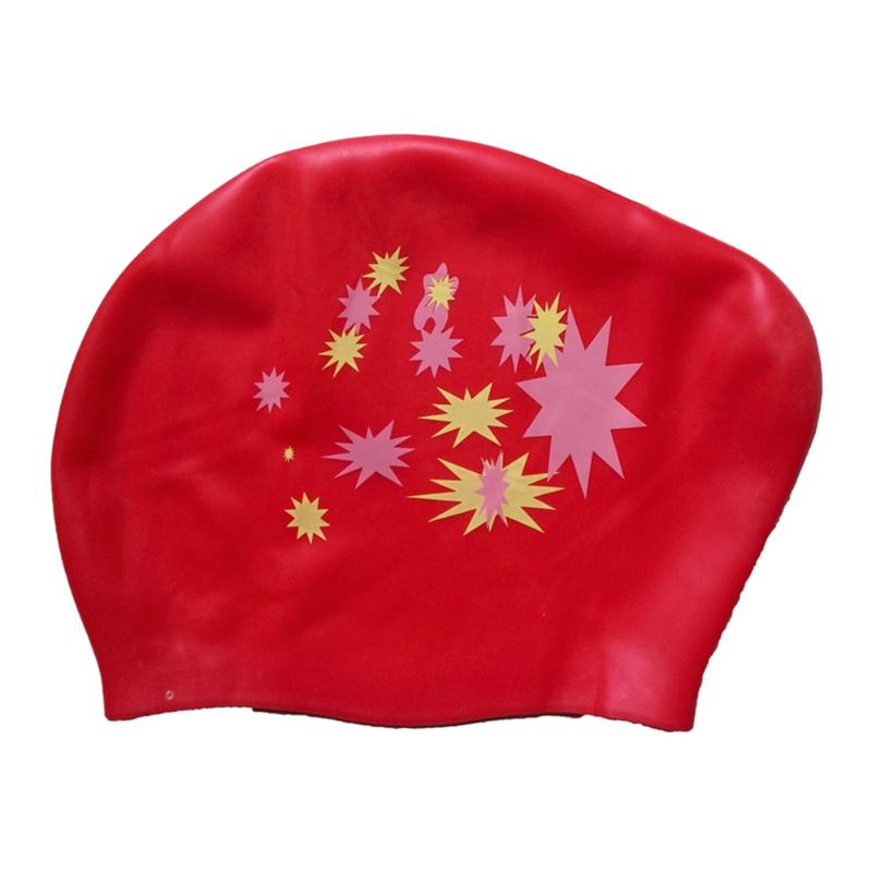 

Women Ear Protection Elastic Adult Lightweight Diving Fashion Long Hair Silicone Swimming Cap Hat Waterproof Sports Pool