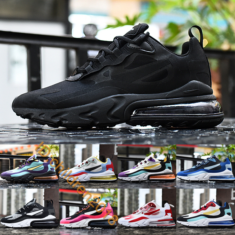 

High Quality React Running Shoes For Men Women Sneakers 2019 Brand Bauhaus Hip Hop Triple Black Hyper Pink Bubble Wrap Trainers Size 36-45, Electro green yellow ochre obsidian