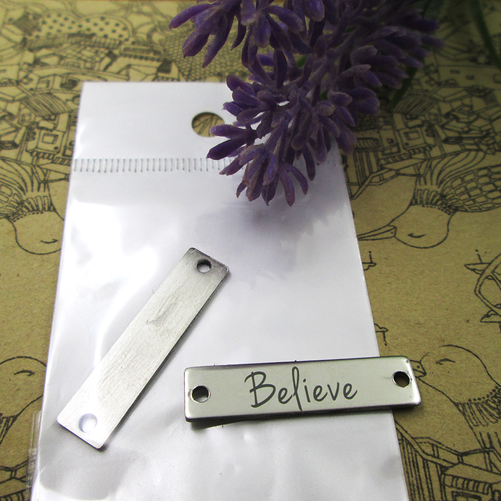 

40pcs--"Believe Connector"stainless steel charms more style for choosing DIY Charms pendants for necklace