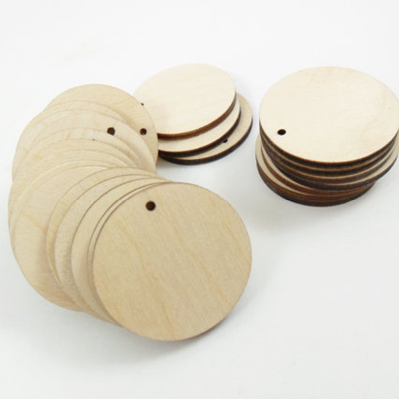

Wood Circle Earring Blanks 50mm Unfinished Wood Disc Pendant