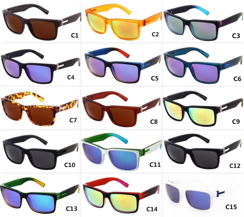

15 Colors Mens Sports Sunglasses Cool Outdoor Eyewear UV400 VZ001 Mix Models Logo Wholesale Eyeglasses