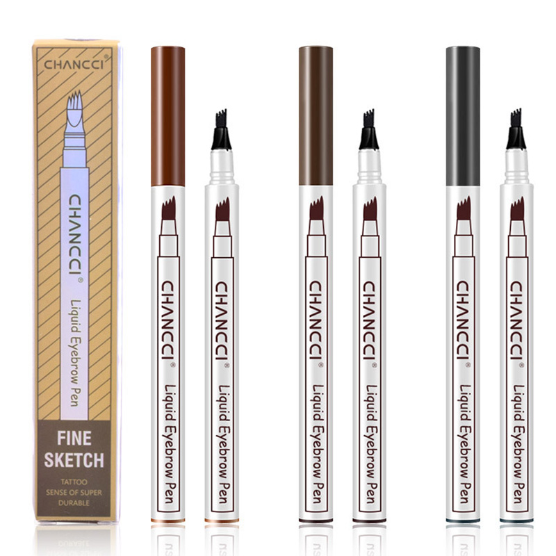 

Microblading Tattoo Eyebrow Pencil Long Lasting Waterproof Fork Tip Makeup Ink Sketch Eye Brow Pen KG66, Orange