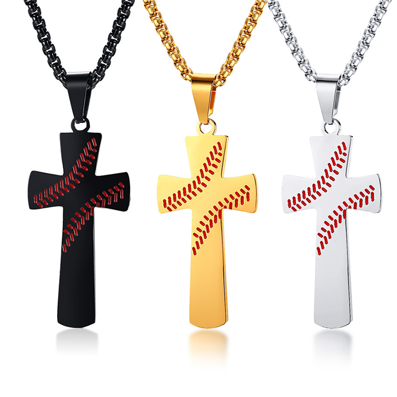 

necklace men baseball cross pendant jewelry explosion pendant hip hop jewelry rap style pendant creative dhl