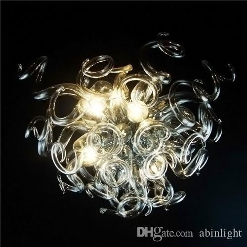 

White Small Turkish Style CE/UL Certificate Energy-saving Blown Murano Glass Art Deco Crystal LED Chandelier Customized Lighting Fixture