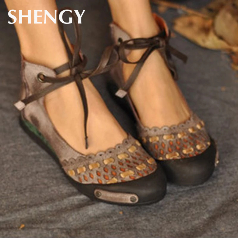 

Big Size 42-43 Flat Sandal Women Summer Lace Up Flock Sandals Female Light Weight Casual Shoes Office Wedding Breathable Shoes, Deepkhaki