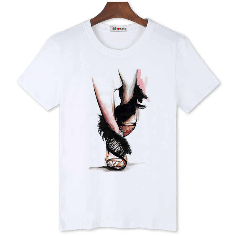 

BGtomato Beautiful feet creative tshirt special printing summer casual tops mens funny t-shirt original brand cool shirts