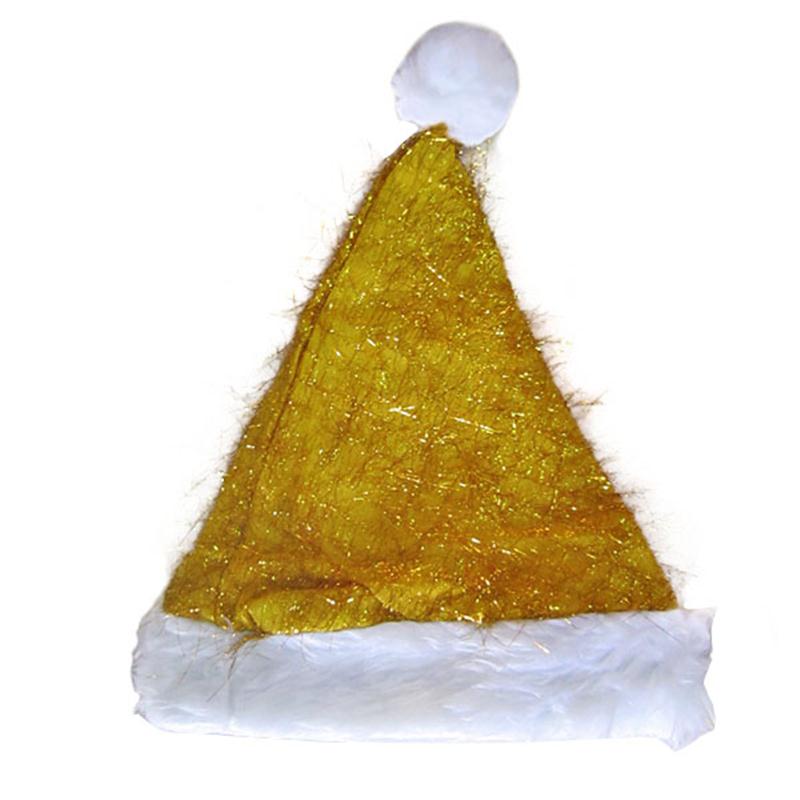 

Christmas Decoration Nice Christmas Hat with Fluff (Gold