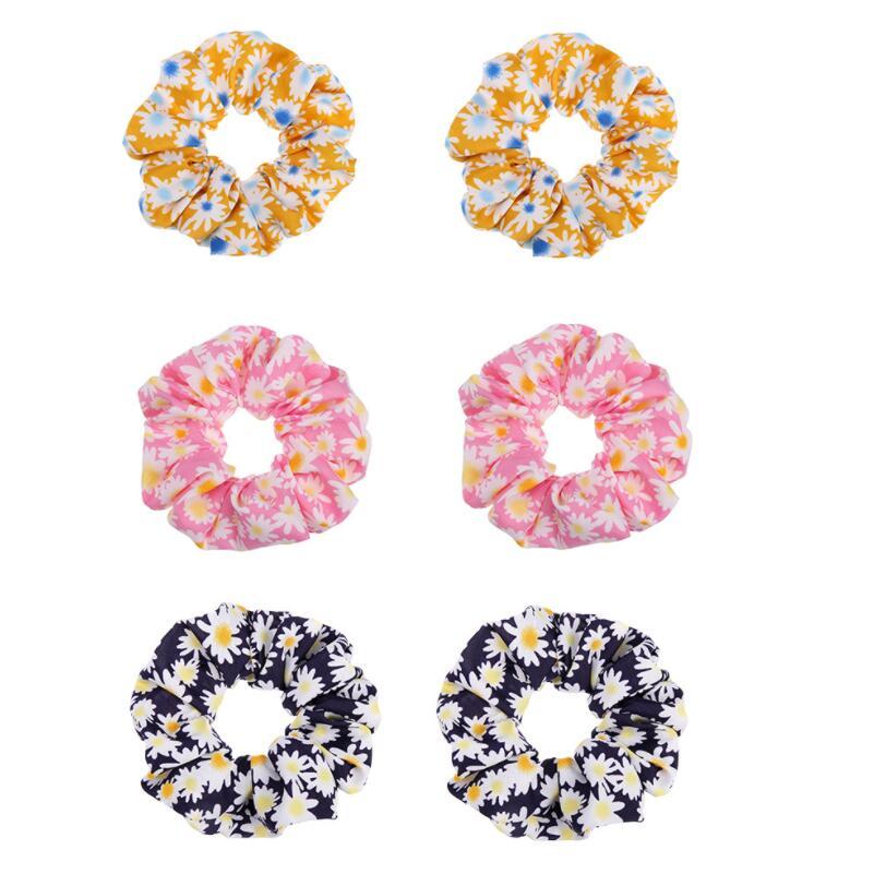 

Small Zou chrysanthemum pattern Hair Scrunchies Mermaid Party Hair Scrunchie Accessories Strong Elastic Hair Bobbles for Ponytail Holder, Pink