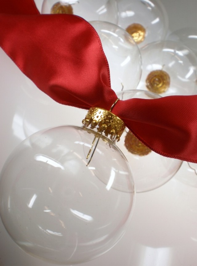 

Promotion - DIY Paintable Clear Christmas Ornament Decoration 100mm Glass Ball With Gold Top, 4/Pack