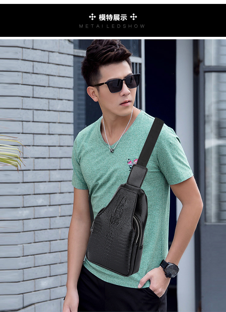 Compra Pretty2019 Cofre Hombre Paquete Crocodile Head Pattern Hombres Solo  Hombro Bolso Tiempo Libre Mochila Concisa Barato | Entrega Rápida Y Calidad  | Es.Dhgate