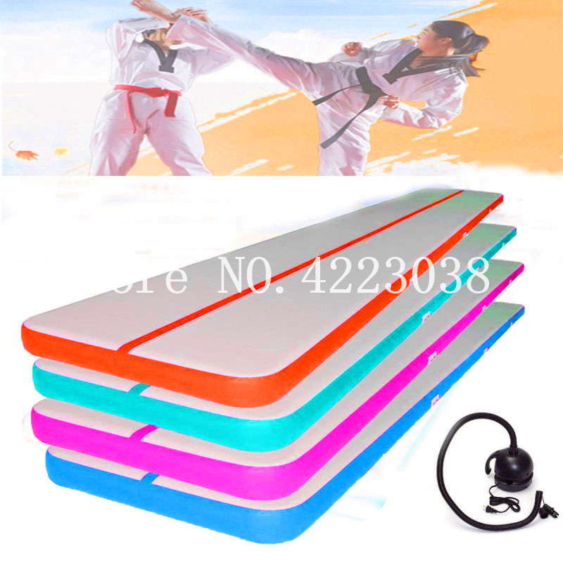 

6*1*0.2m inflatable track gymnastics mattress gym tumble airtrack floor yoga olympics tumbling wrestling yogo electric a pump