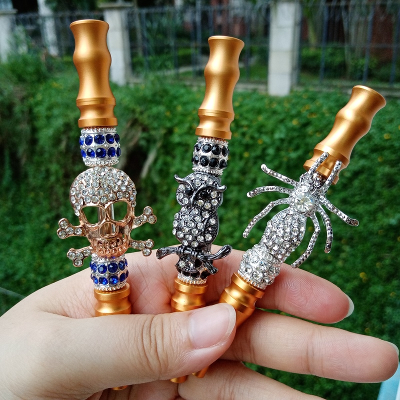 

Fashion Handmade Inlaid Jewelry Alloy Hookah Mouth Tips Shisha Shisha Filter Metal Hookah Mouthpiece Mouth Tips