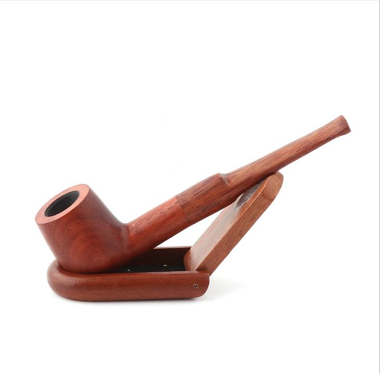

Red Sandalwood Straight Wood Pipe 9MM Core Filtration Classic Straight Red Wood Pipe
