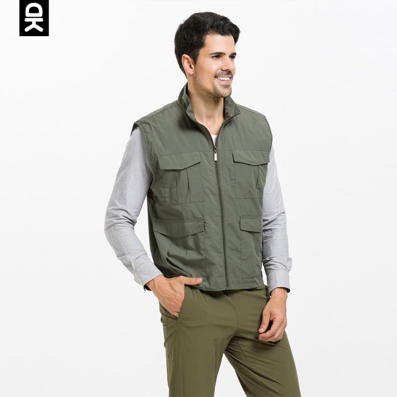 

Little Donkey Andy Summer Mens Fishing Vest Army Green Outdoor Multi-Pocket Mesh Vest Jacket Hiking Photography Larger Size Coat