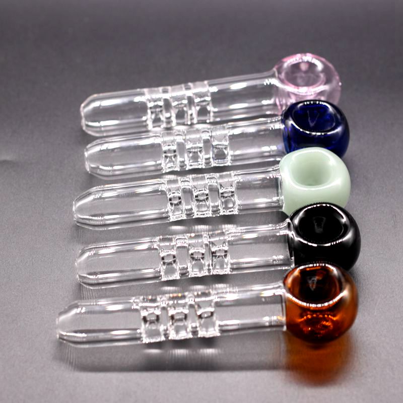 

Colorful Spoon Glass Smoking Pipes Hookah Tobacco Glass Spoon Pipe Colored Mini Glass Pipes Small Hand Pipes For Oil Burner Dab