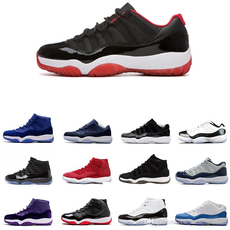 

2018 Cheap blue sport sneaker trainers 11 men Woman Basketball Shoes 11s Gym Red Space Jam 45 bred 72-10 concord gamma unc legend, White;red