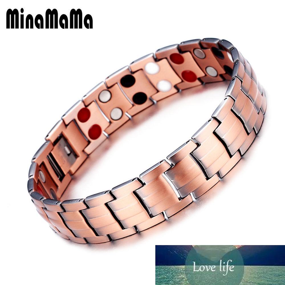 

High Quality Width Vintage Red Copper Chain Link Arthritis Therapy Germanium Magnetic Bracelet For Men Women Male Jewelry