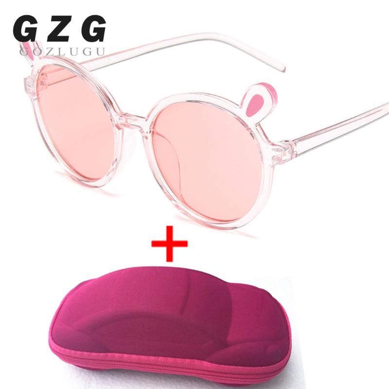 

Sunglasses Cute Cat Ears Kids Fashion Boy Girls Cartoon Children Sun Glasses Baby Outdoors Goggle UV400 With Case